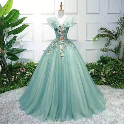 Wedding Dress New Host Performance Student Graduation Dress Puffy Gauze Long Evening Dress