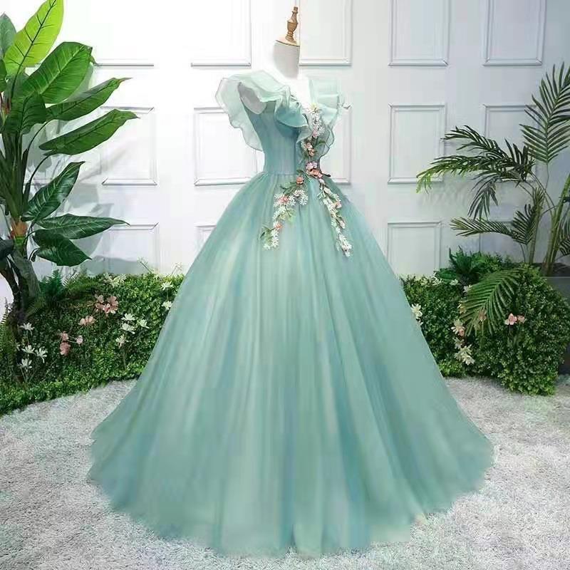 Wedding Dress New Host Performance Student Graduation Dress Puffy Gauze Long Evening Dress